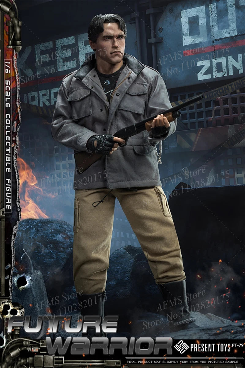 PRESENT TOYS PT-sp79 1/6 Scale Collectible Figure Arnold Schwarzenegger Future Warrior 12Inch Male Soldier Action Figure Body