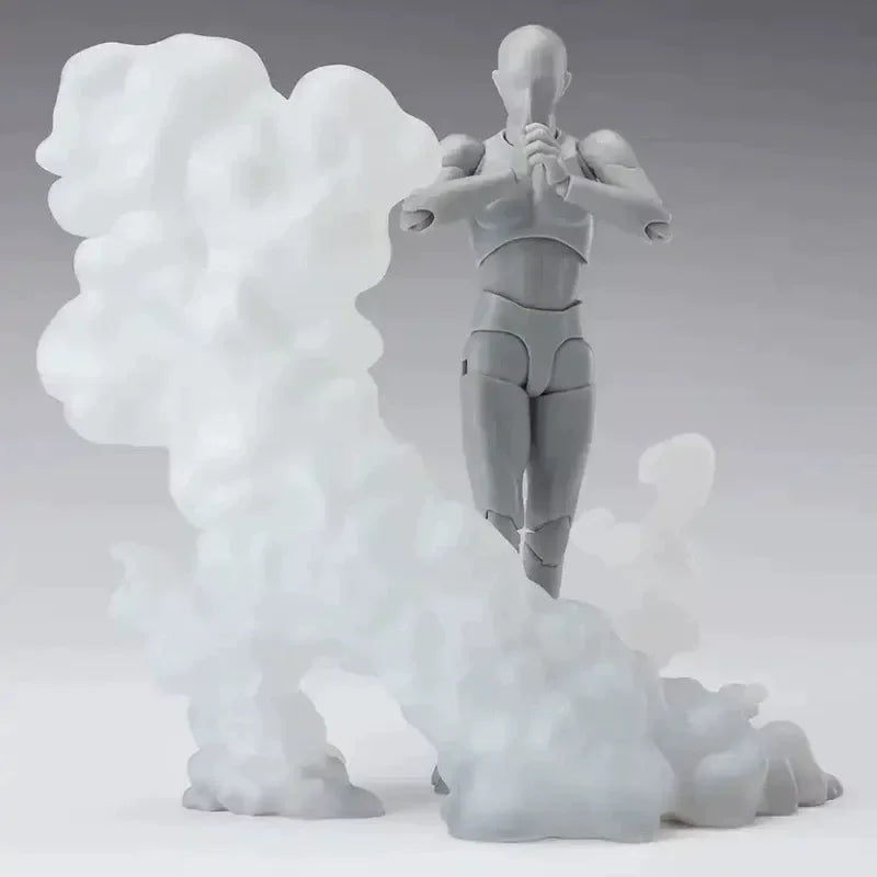 White Smoke Effect Parts For Anime Figure Scene Diorama, Model Photography Accessories Without Body, Collectible Display Props