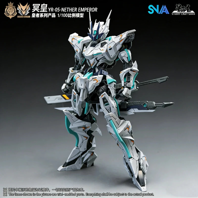 SNAA MG 1/100 YR-05 Nether Emperor Plastic Model Kit Assembly Mecha Toy Action Figure With Water Decals Anime Ornament Boy Gift