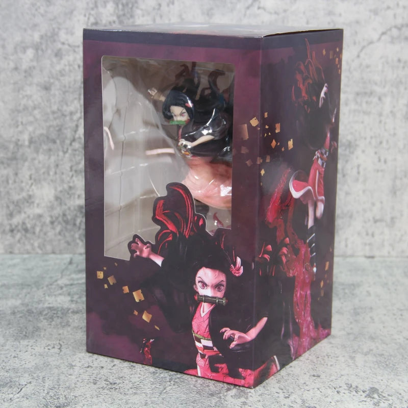 Anime Fighting Kamado Figur Dämonentöter Blood Ghost Technik Kamado Nezuko Figur 24cm Modell PVC Sammlerstatue Spielzeug