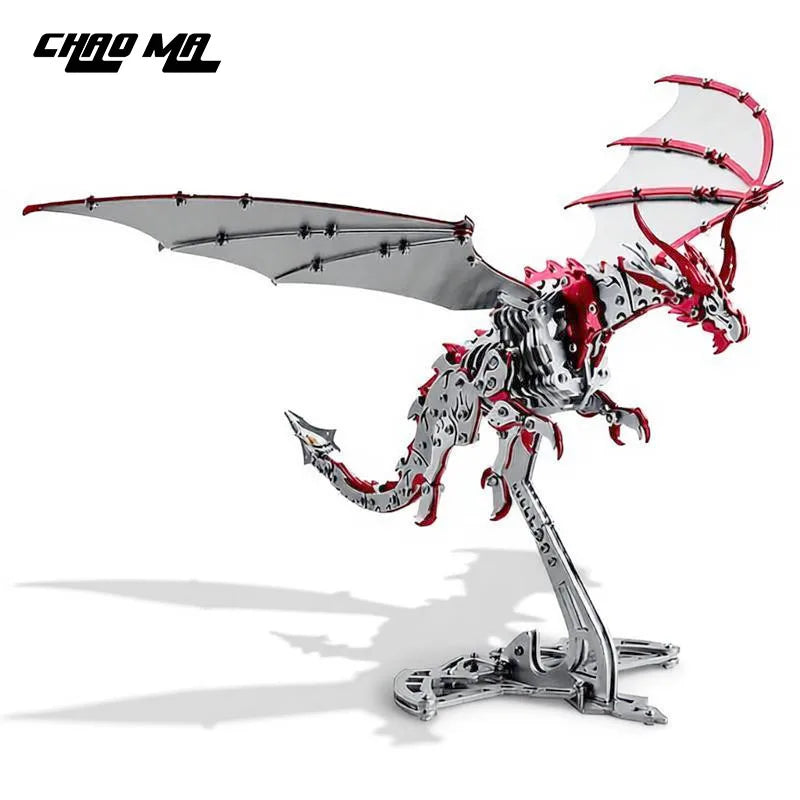 DIY assembly 3D metal pterosaur assembly model set decorative toy ornaments mechanical puzzle solving cool boy's gift
