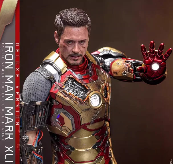 New In Stock Hottoys Iron Man Mk42 Ht 1/6 Mms758b Mms759b 2.0 War-Damaged Deluxe Edition Standard Edition Action Figure Toy