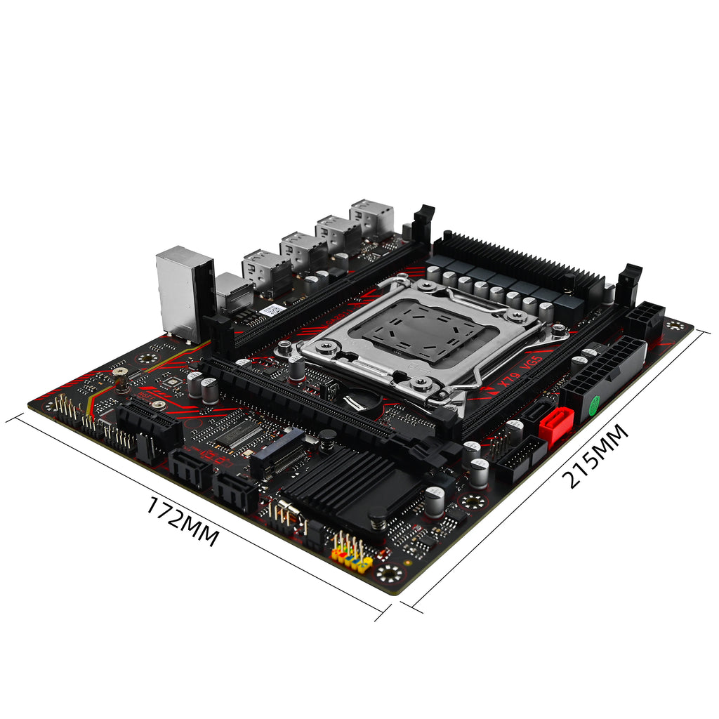 ZSUS X79 Motherboard Set Kit With Intel LGA2011 Xeon E5 2630 V2 CPU DDR3 1*16GB ECC RAM Memory Support M.2 NVME Slot