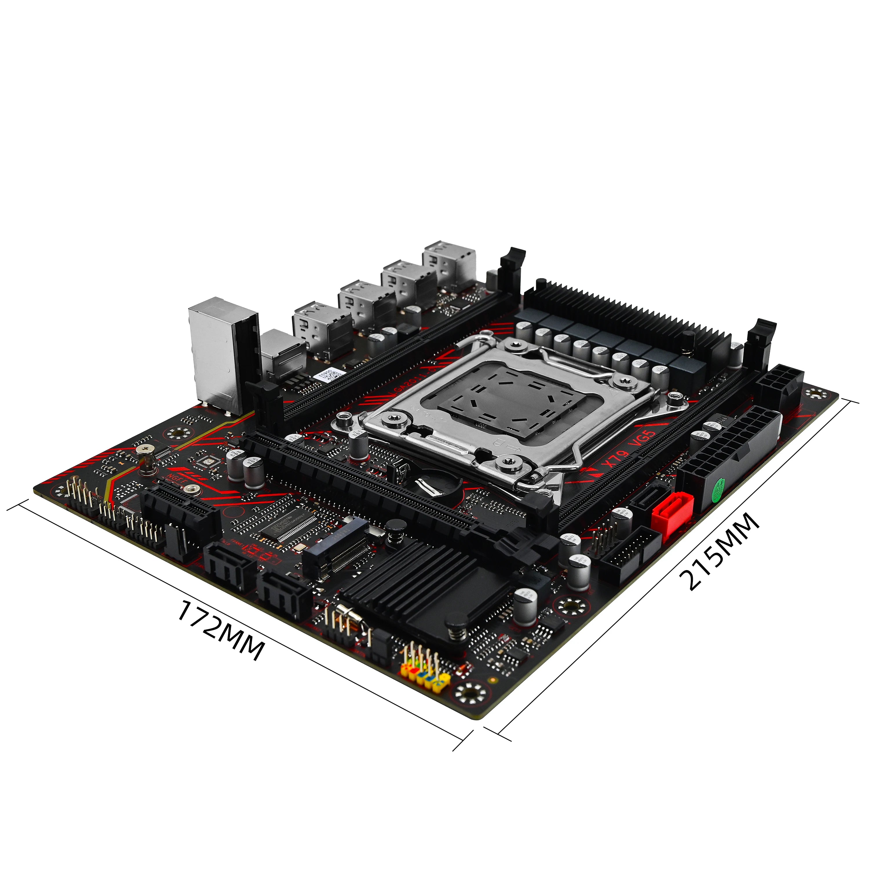 ZSUS X79 Motherboard Set Kit With Intel LGA2011 Xeon E5 2630 V2 CPU DDR3 1*16GB ECC RAM Memory Support M.2 NVME Slot