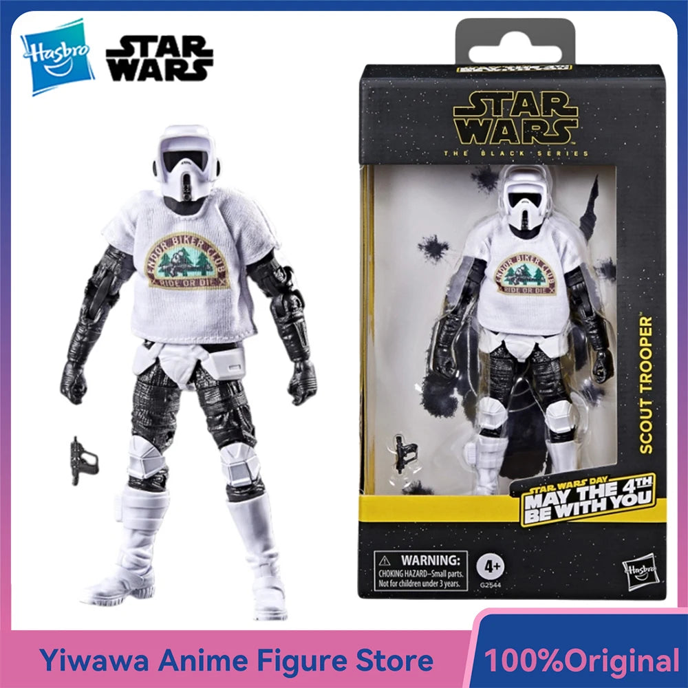 [In-Stock] Hasbro Star Wars The Black Series Scout Trooper (May the 4th Be With You) 15cm Action Figure Model Gift Toys