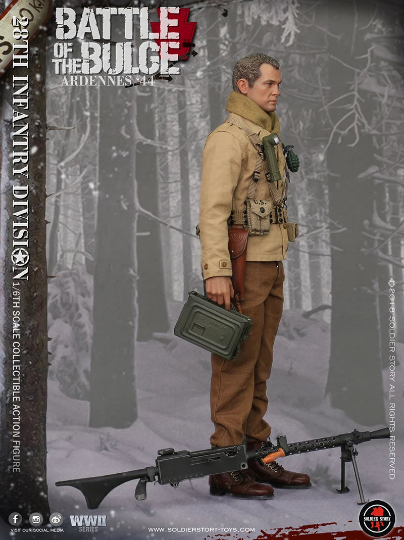 Soldierstory SS111 1/6 Scale Collectible Sniper Machine Gunner U.S. Army 28Th Infantry Division Ardennes 12" Men Action Figure
