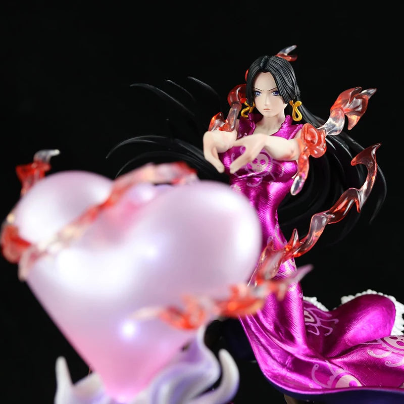 Japan Anime One Piece Boa Hancock 26.5cm Glowing Statue Figure - Love Heart Effect Model Collectible Desktop Decoration For Fans