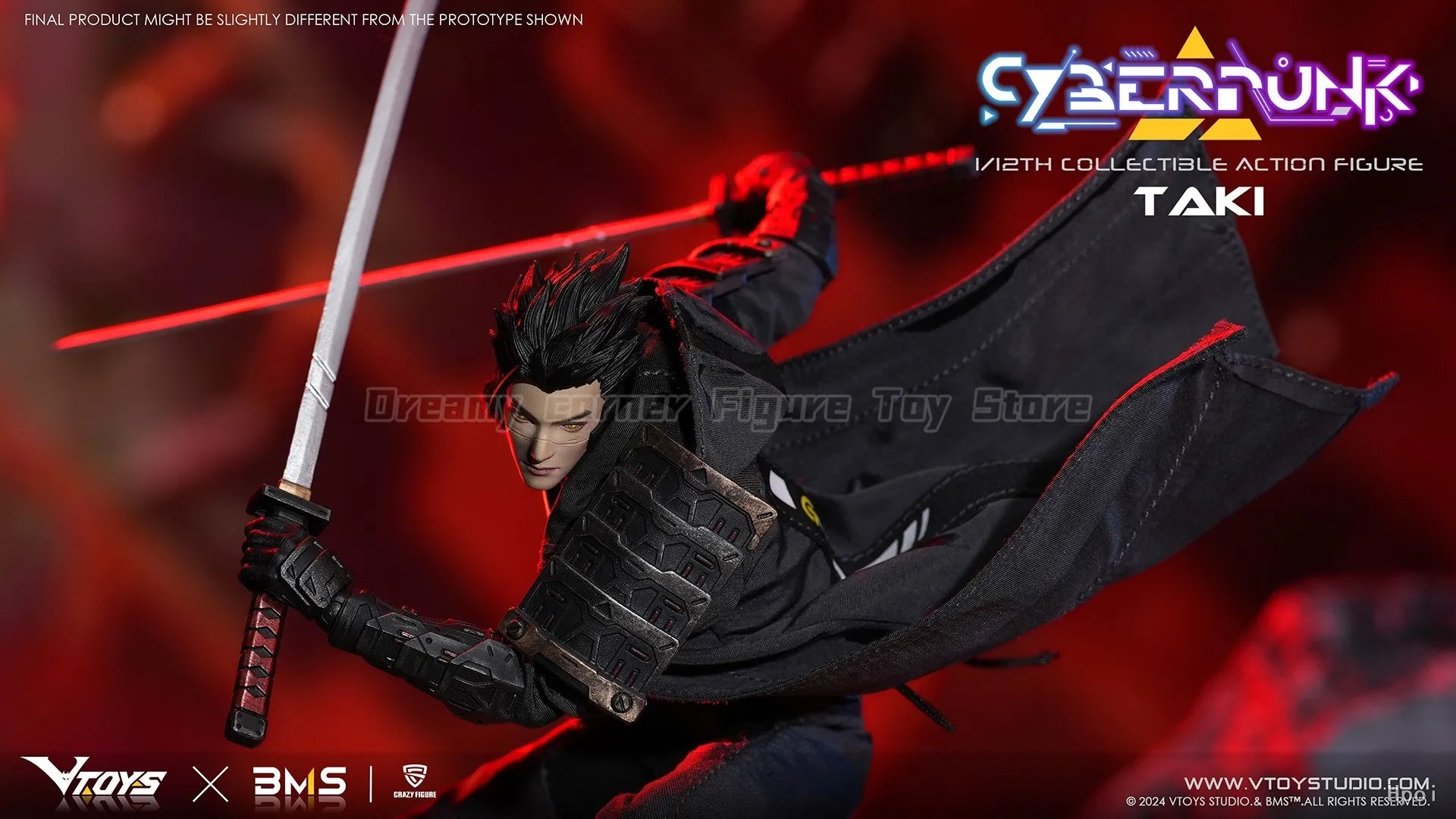 【In Stock】Original VTOYS Cyberpunk Samurai:Taki 1/12 Action Figure Model Toys Collection