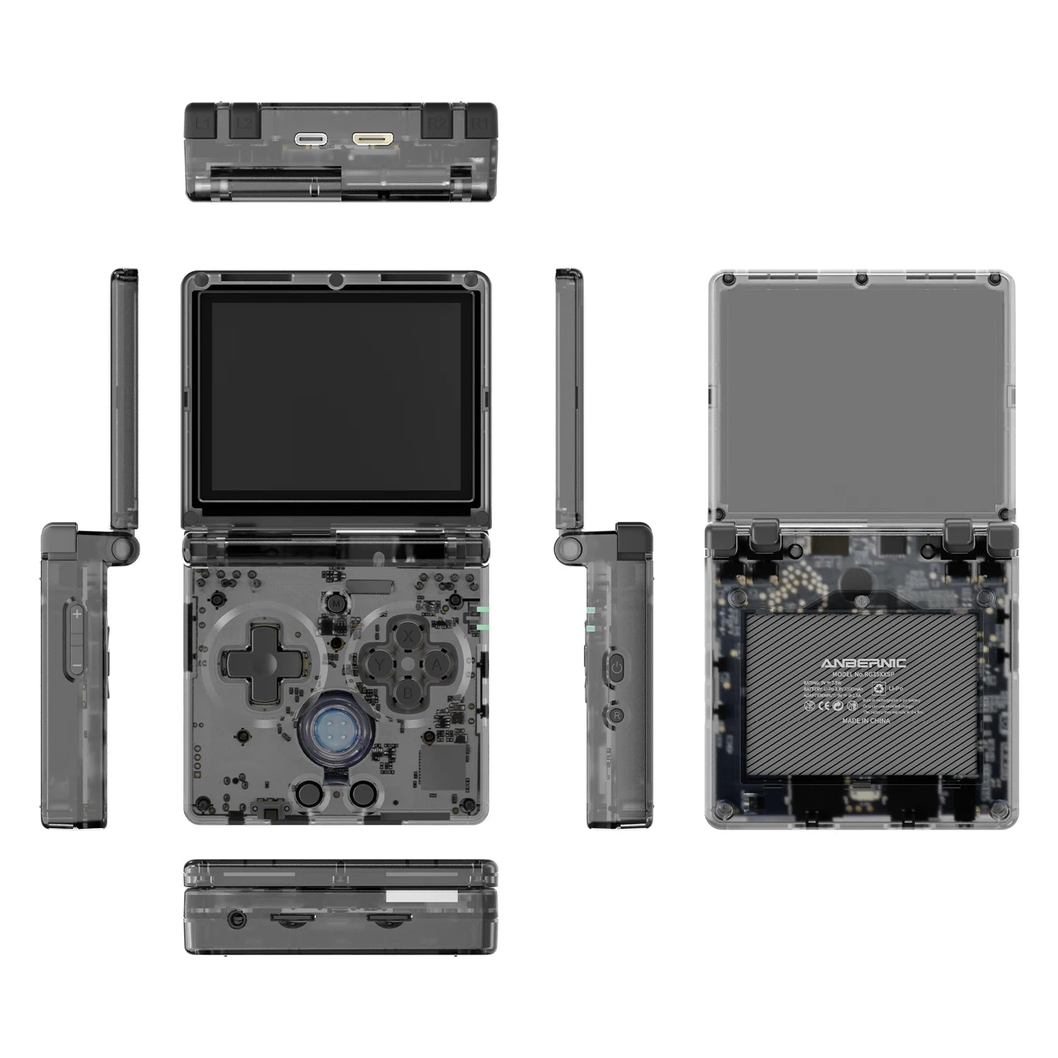 ANBERNIC RG35XXSP Flip Handheld Game Console 3.5'' IPS Screen Linux 64bit WiFi Bluetooth Retro Video Gaming Console 64G 5K Games