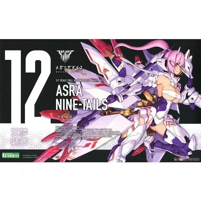Original Kotobukiya Anime Action Figure MEGAMI DEVICE ASRA NINE-TAILS Figure Action Assembly Plastic Model Kit Toy Gift for Kid