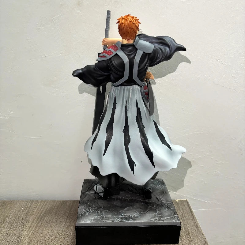 35cm Bleach Ichigo Kurosaki Gk Figure Dual Swords Battle Statue Desktop Decoration Collectible Model Gift For Otaku Anime Fans