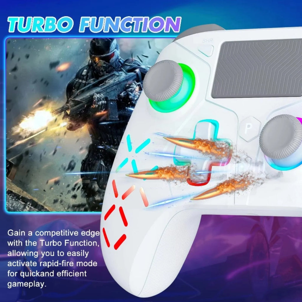 Wireless Game Controller for PS5/PC/Steam/IOS Gamepad Turbo Dual Vibration 6-Axis Joysticks Gaming Remote Control Handle Rocker