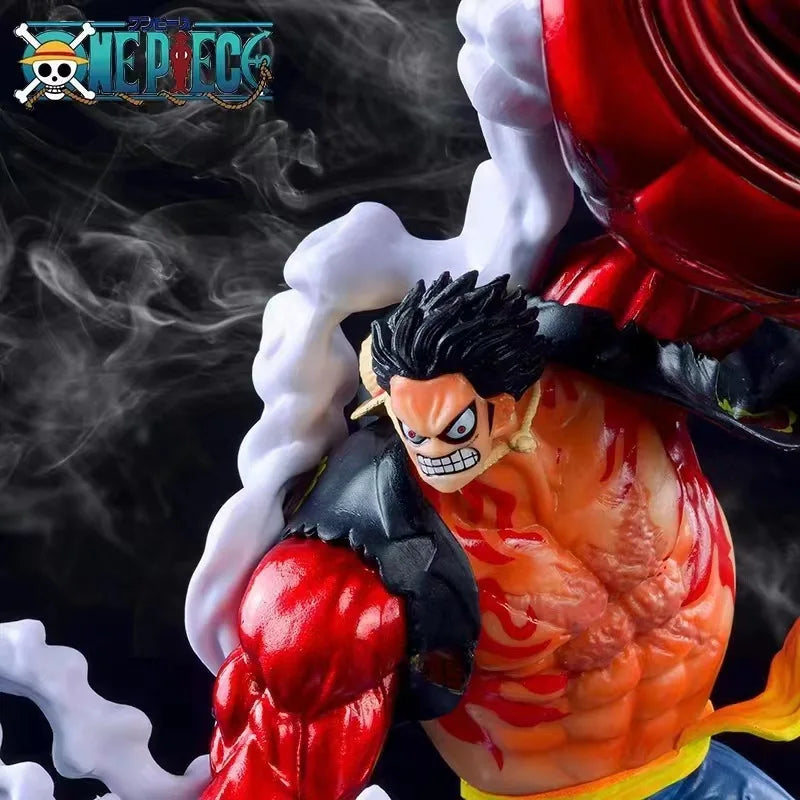 22 см Аниме One Piece Luffy Big Saru King Spear Big Fist екшън фигурка модел ръчно изработена PVC статуя колекция играчка подарък орнаменти