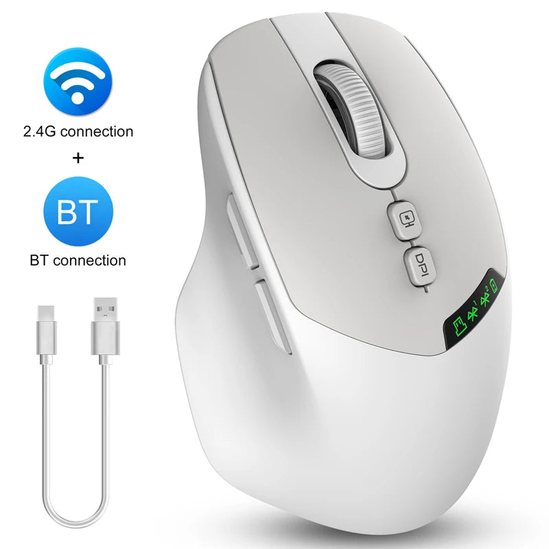 Dual Modus Drahtlose Lade Maus Ergonomische Stumm Bluetooth Maus 2,4G Büro Gaming Universelle Tragbare Maus Für PC Android IOS