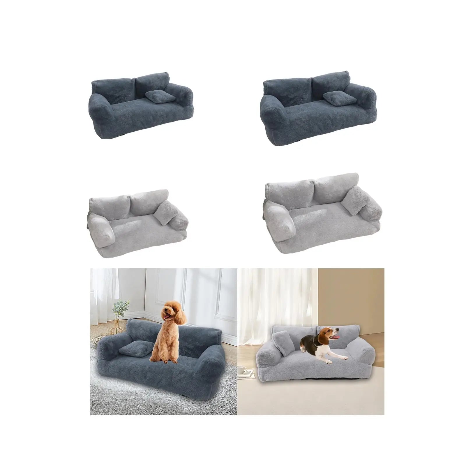 Cat Couch Bed Pet Couch Bed Plush Anti Slip Decoration Portable for Indoor Cats Plush Dog Cat Pet Couch for Kitty Small Dogs