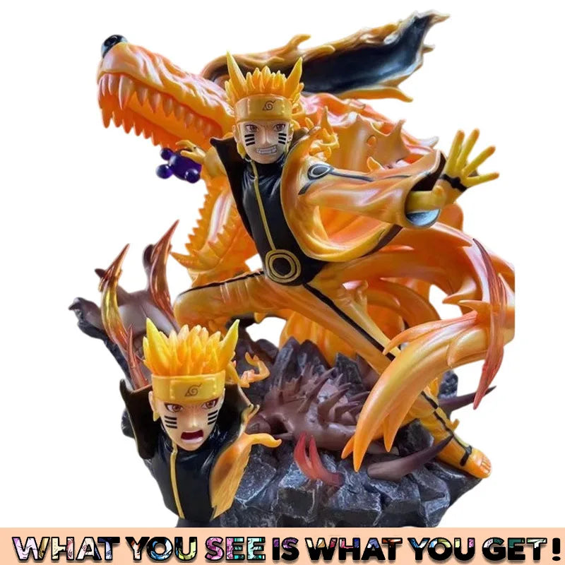 Naruto Shippuden Kurama Chakra Mode Naruto Anime Figures Action Figure Oversize Statue PVC 29cm Figurine Figma Collectible Toys