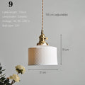 Japanese Ceramic Pendant Lights Scandinavian Light Luxury Pendant Lamp for Living Room Bedroom Dinning Room Kitchen Island