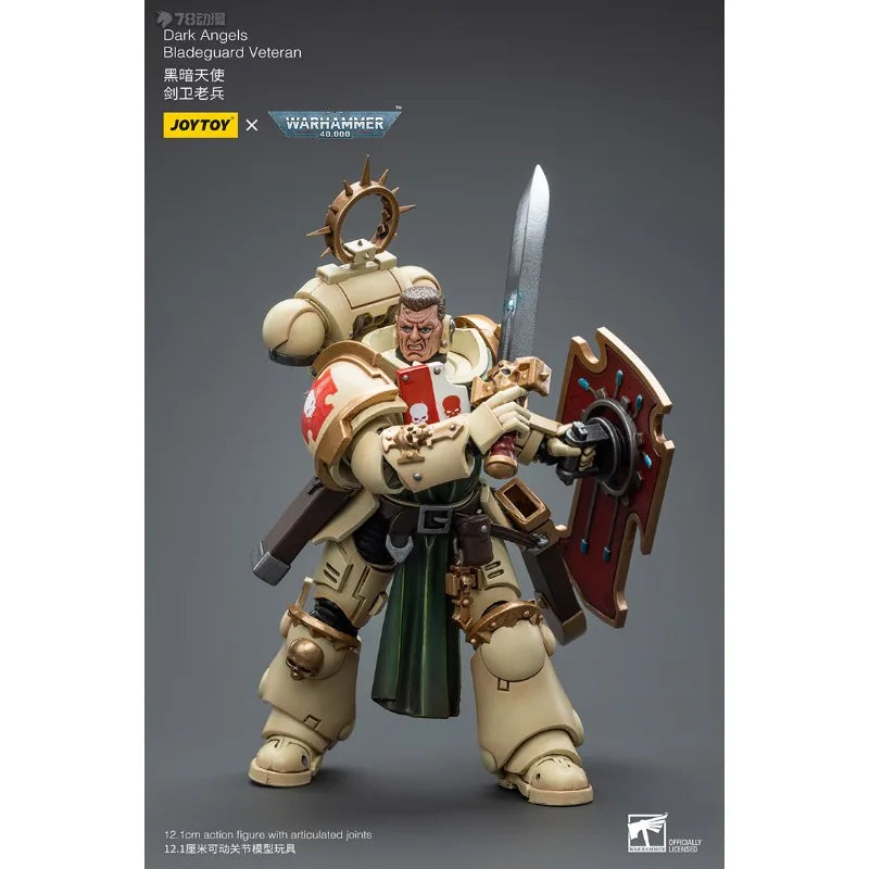JOYTOY Genuine JOYTOY X Warhammer 40K Series Astat Dark Angel Sword Guard Veteran Game Character Model 1/18 Movable Model Gift