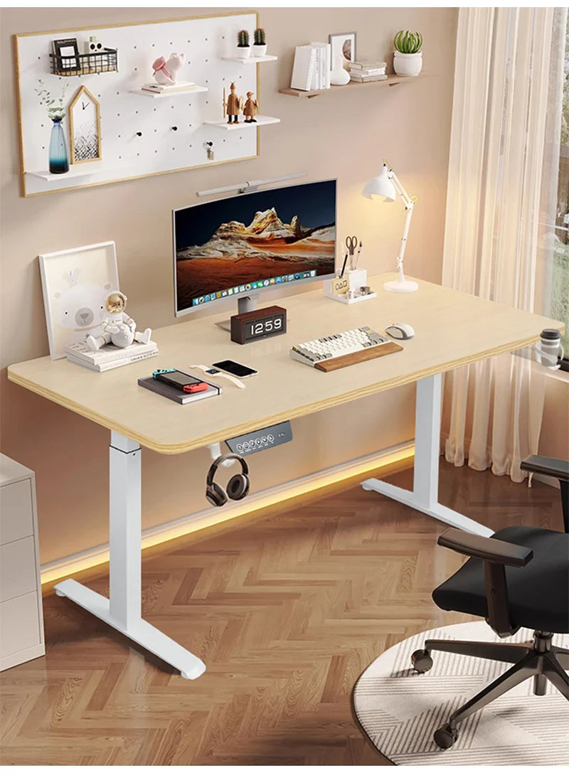 Height Adjustable Electric Standing Desk Sitting Desk Motion Desk For Home Office Protection Ergonomic Cervix Lower Spine