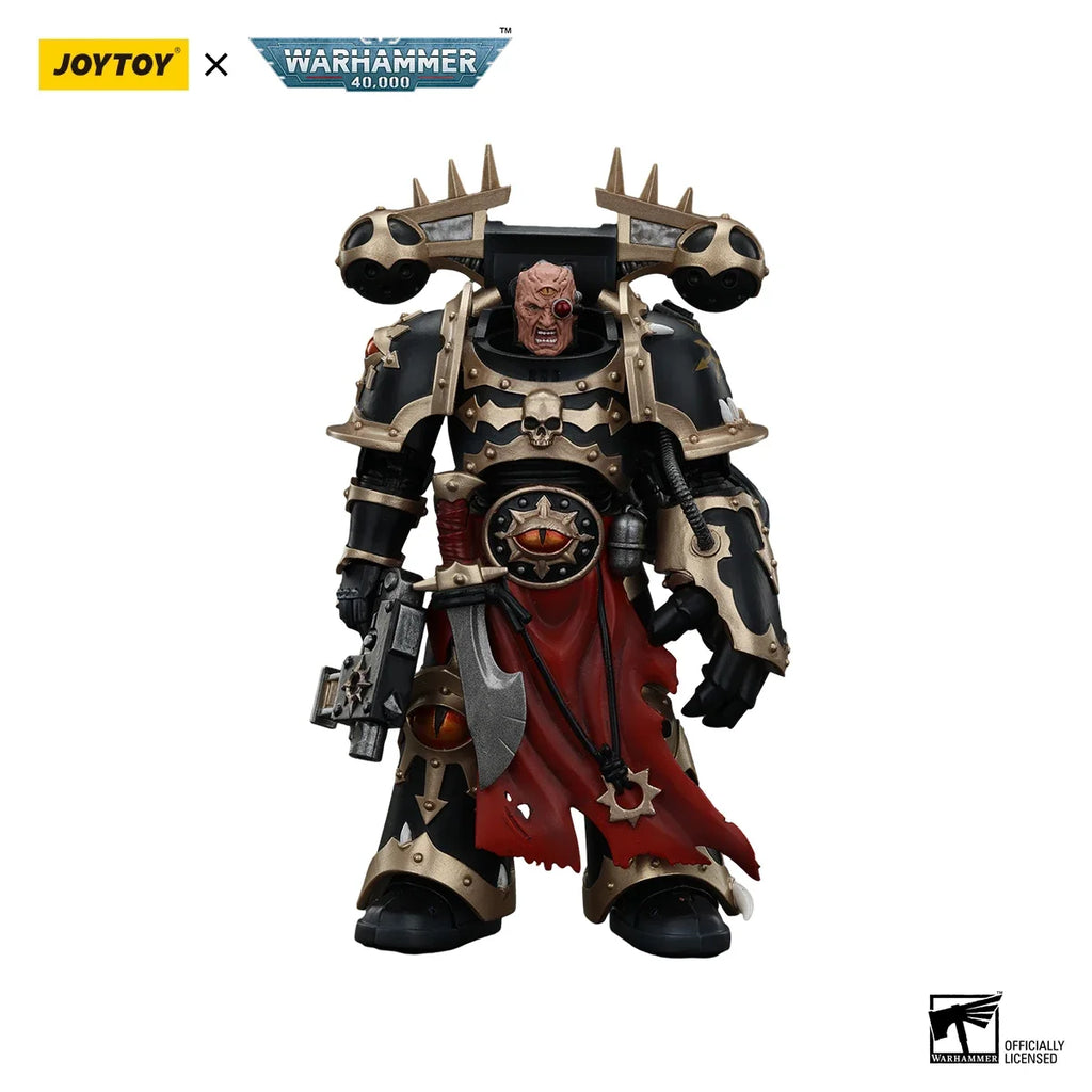 【MT】JOYTOY 1/18 Action Figure Warhammer 40K Chaos Space Marines Black Legion Chosen Champion Anime Toys Model