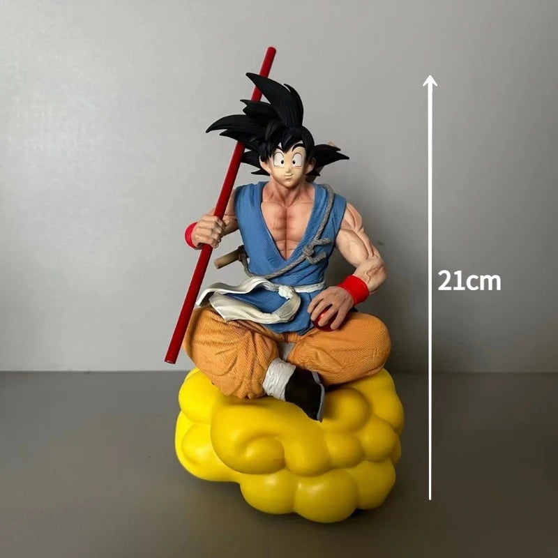 Dragon Ball Z Anime Figure Son Goku with Somersault Cloud Action Figures Detachable Gk Statue Collection Model Dolls Kids Toys