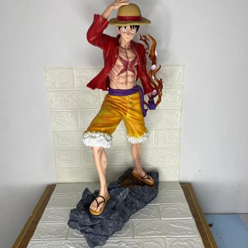 68 cm große ONE PIECE Figur Monkey D. Luffy, extra große Anime-Sammlerfigur, Schreibtischdekoration, Weihnachtsgeschenk, Kinderspielzeug