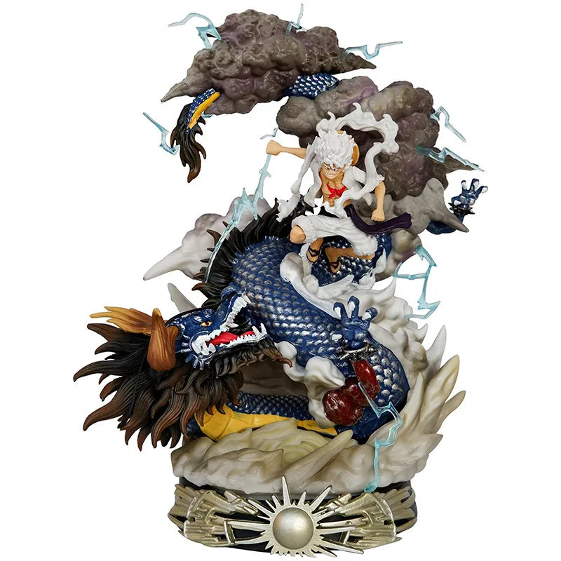 23cm One Piece Figures Luffy Vs Kaidou Anime Figures Nika Luffy Gear 5 Figurine Pvc Model Statue Doll Collection Toys Gift