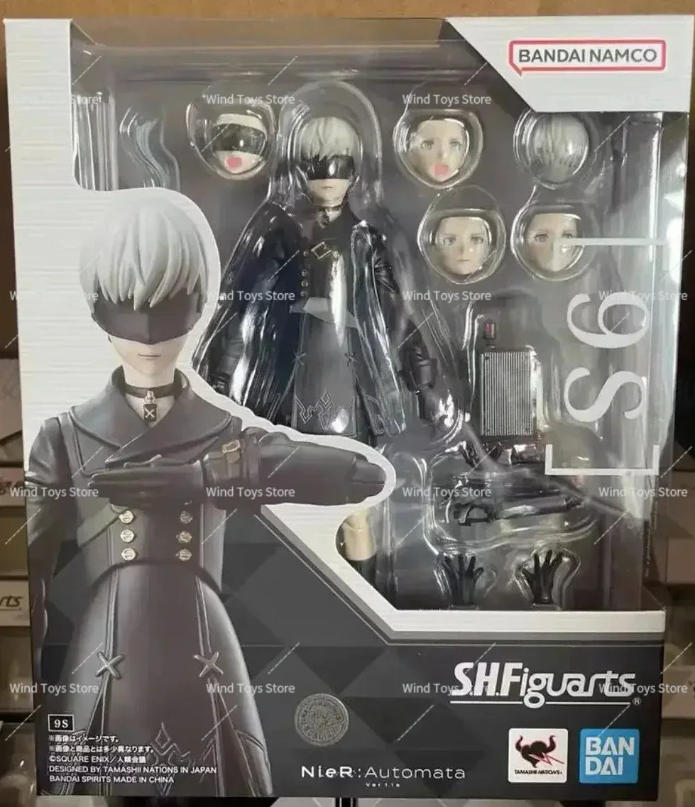 In Stock SH Figuarts SHF Nier Ver1.1a 9S Anime Action Figures Toys Models Collector S.H.Figuarts PVC Gifts