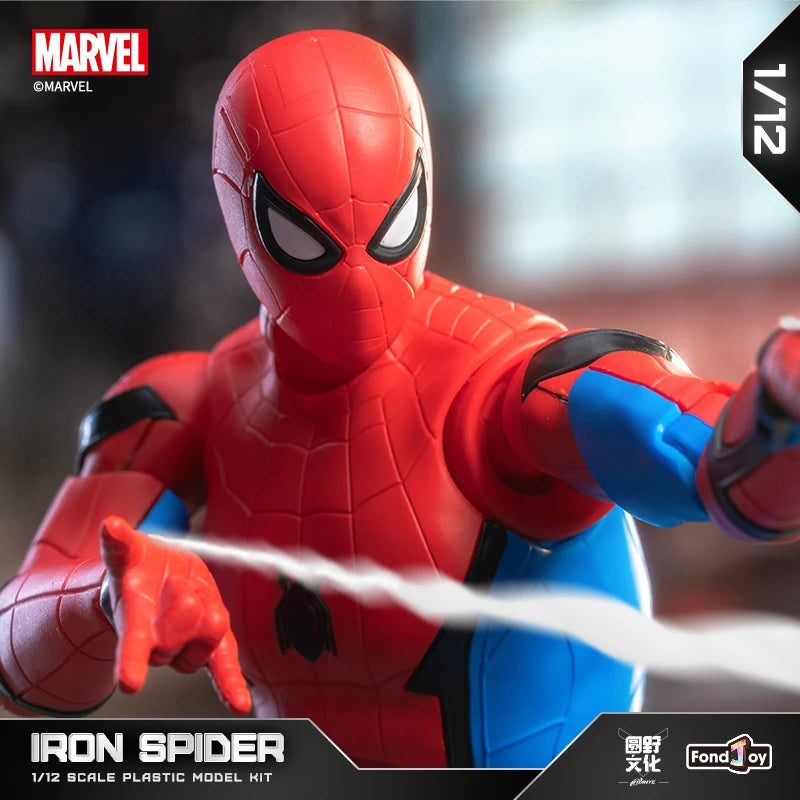 Genuine 1/12 FondJoy Marvel Spider-Man Venom Articulated Action Figures Model Kit Desktop Ornaments Boy Splicing Trendy Toy Gift