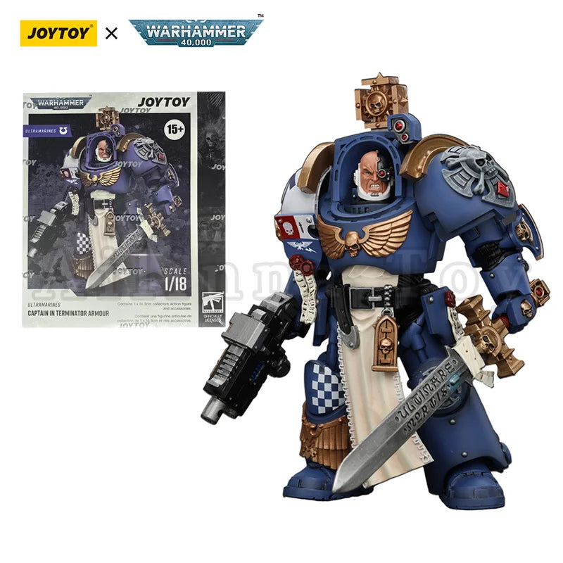 JOYTOY 1/18 Action Figure 40K Ultramarines Captain In Terminator Armour Anime Collection Military Model