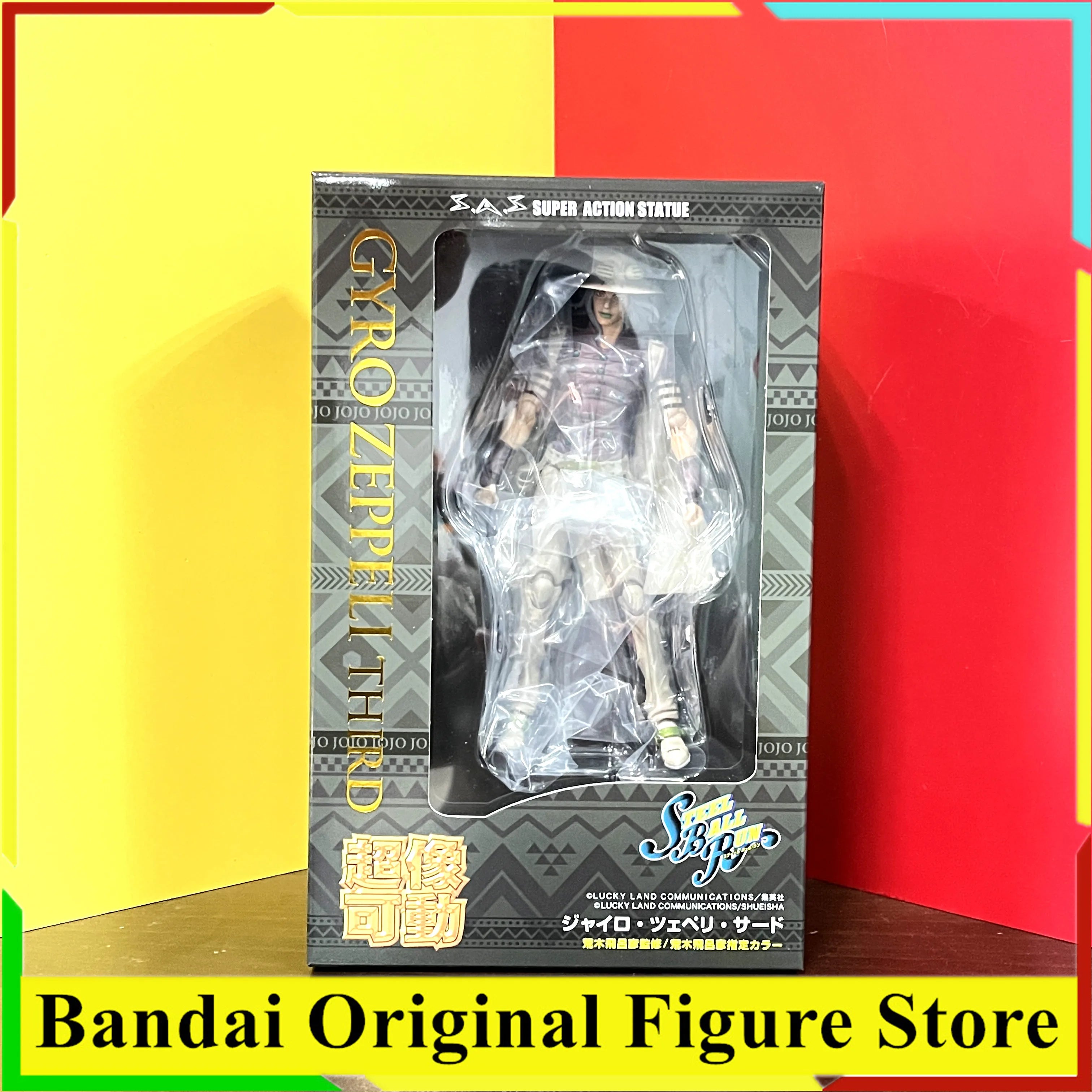 Original Medicos Super Action Statue JoJo's Bizarre Adventure Gyro Zeppeli Part.7 Steel Ball Run Third Action Figure Toys