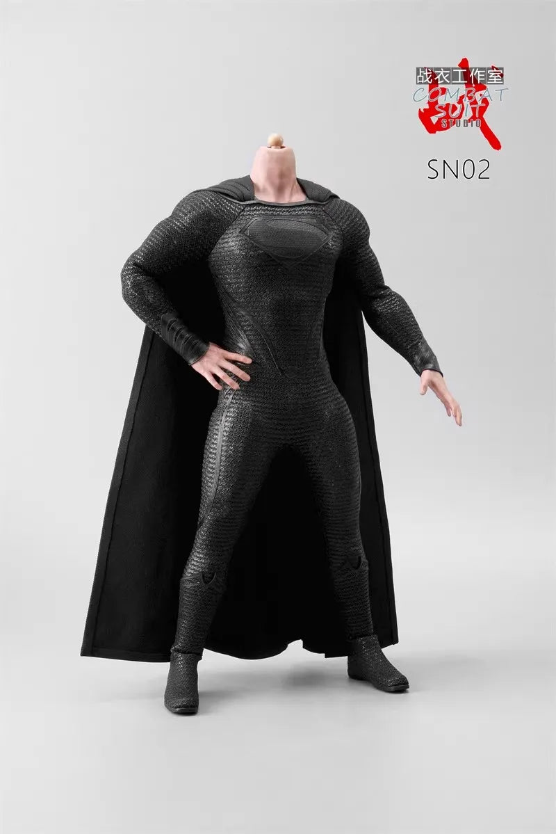 COMBA SUIT 1/6 SN02 Superhero Super Flexible Body Model Night Messenger Battle Suit Fit 12Inch Action Figure Soldier Head Sculpt
