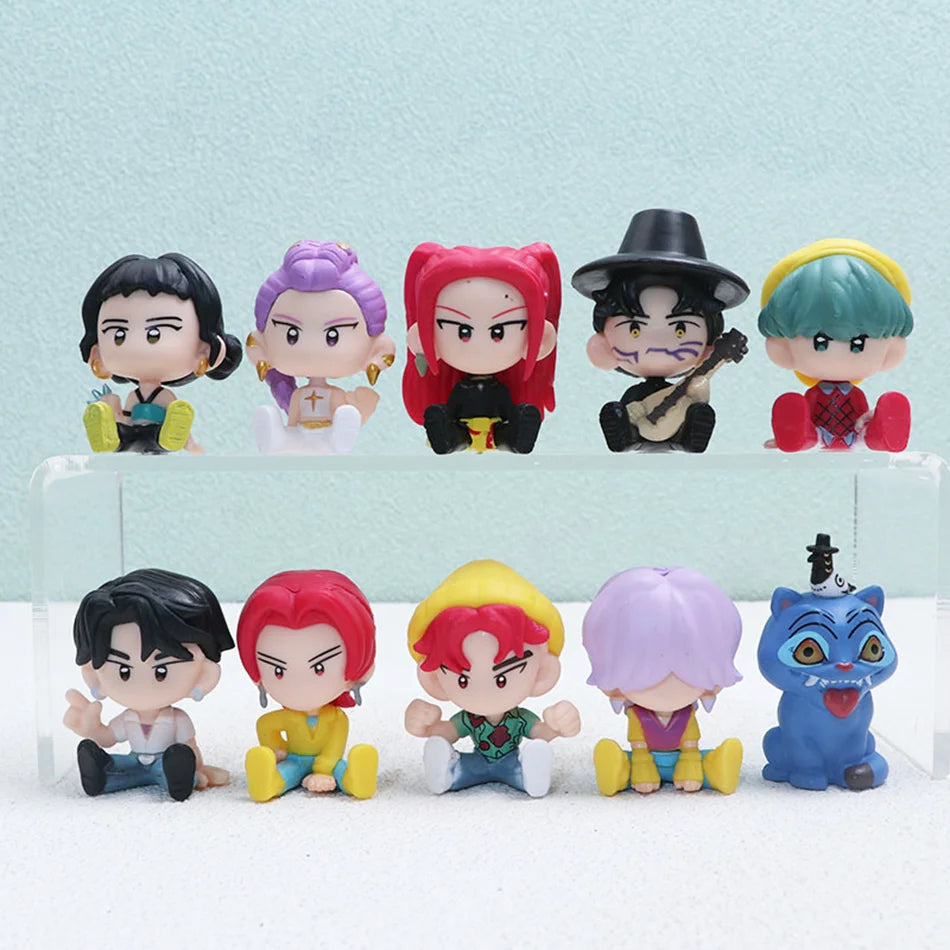 HOT Anime Kpop Demon Hunters Witch Hunter Figure High Appearance Q Version Doll Girls/Boys Group Decorative Doll Holiday Gifts