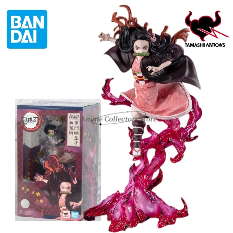 In Stock BANDAI Original Figuarts ZERO Demon Slayer Kamado Tanjirou Nezuko Anime Figures Birthday Present The Best Gifts for Kid