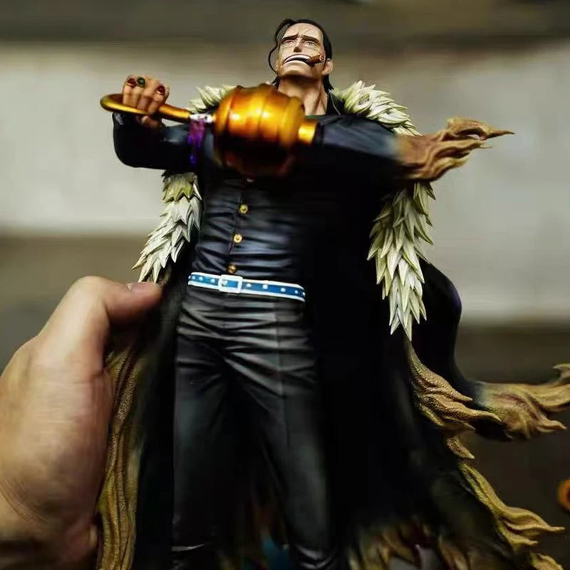 One Piece 30cm SG Two-Tone Sir Crocodile Action Figures PVC Detailed Painted Statue With Base Anime Model Toy Desktop Deco Gift