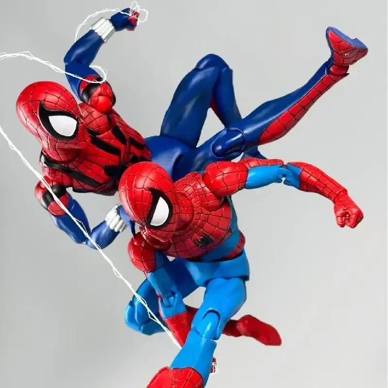 CT Mafex 185and143 Spiderman Action Figures Toys High Quality Spider Man Movable Statues Model Doll Collectible Ornaments Gifts