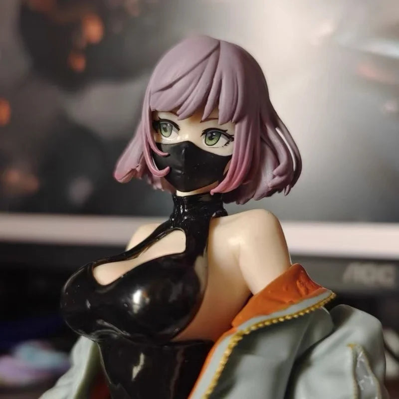 Neue 22,5 cm Masked Girl Luna Illustration Biya Painter Manga Figur PVC Modell Peripheriegeräte Manga Actionfigur Geburtstagsgeschenke Spielzeug