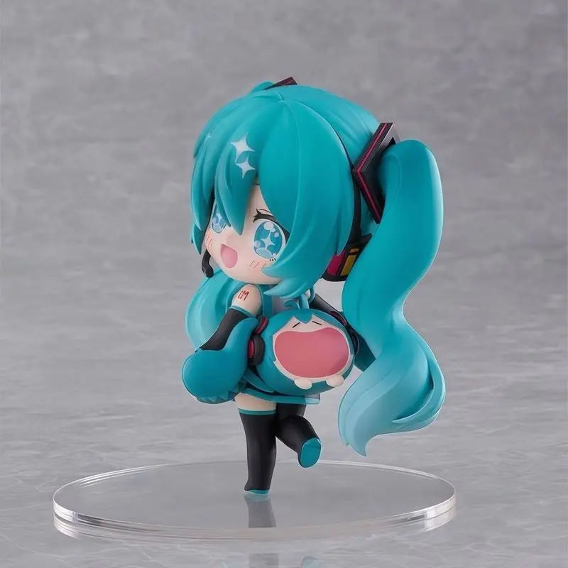 High quality reproduction Hatsune Miku handmade Q version cute decorations soft smile pain package desktop chassis decorations