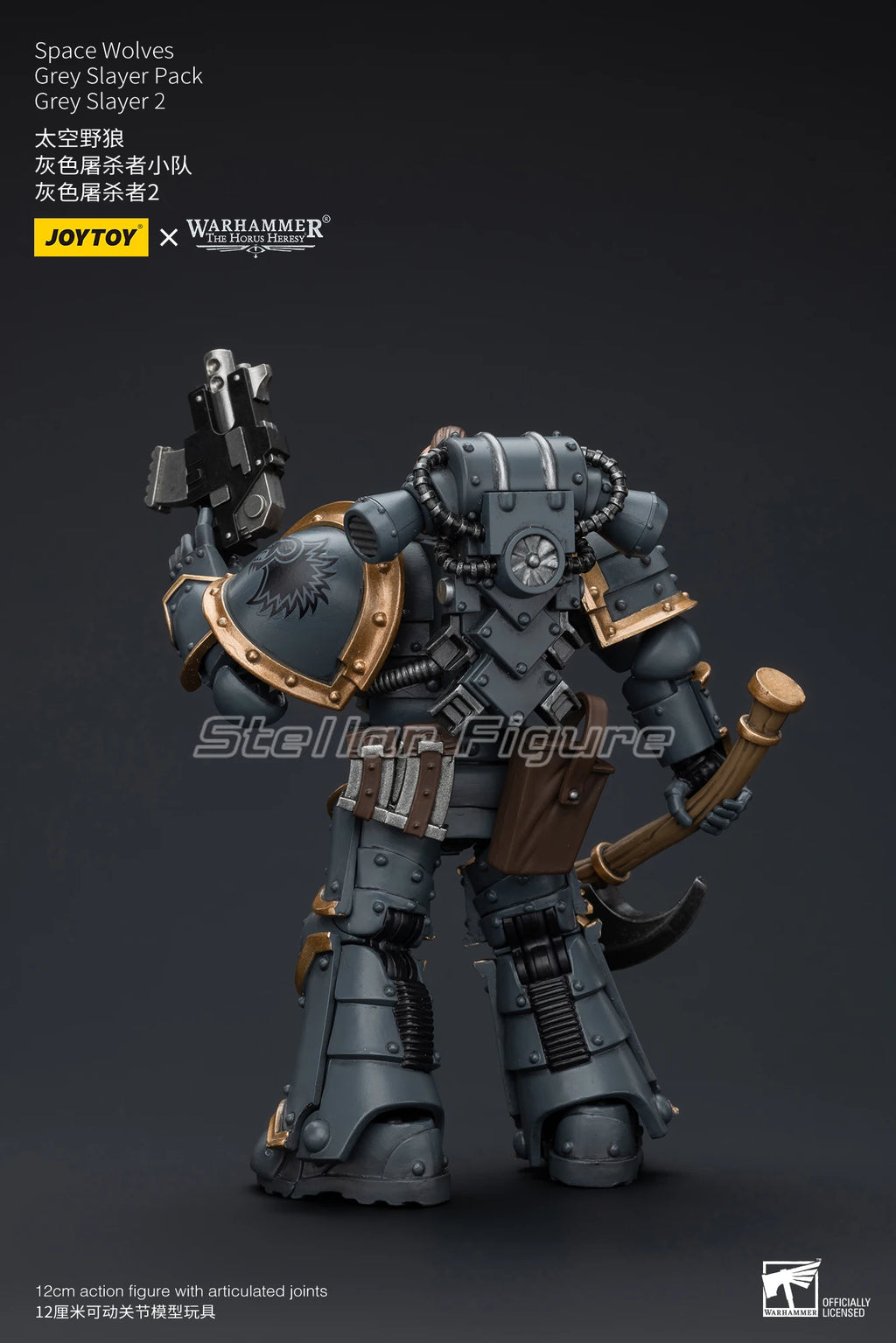 【SF】JOYTOY Warhammer 40K 1/18 Action Figure Space Wolves Grey Slayer Pack Grey Slayer 2 Anime Model Toys Gifts