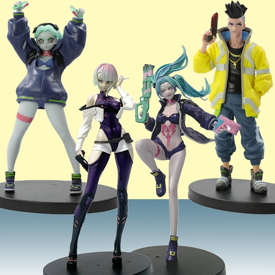 Anime-Spiel Cyberpunk: Edgerunners 17–22 cm Lucy Rebecca David Martinez Mond Actionfigur Spielzeug Anhänger Weihnachtsgeburtstagsgeschenk