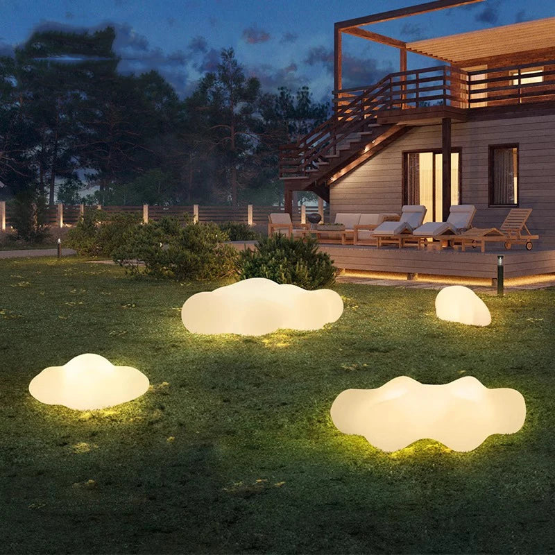 Luminous cloud lights, lawn solar LED outdoor lighting, non solar outdoor garden decoration, outdoor garden lights