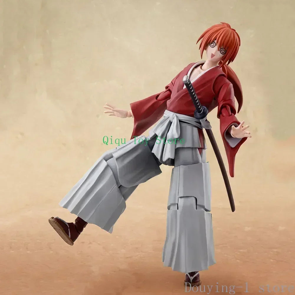 In Stock Bandai Original Sh Figuarts Shf Himura Kenshin Action Figures Anime Model Toys Figura Collection Gifts