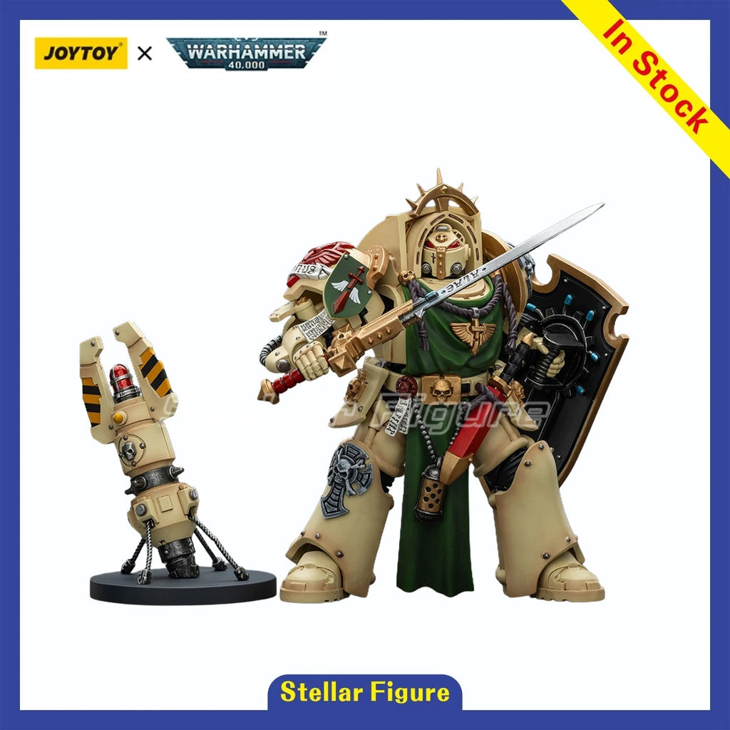 【SF】JOYTOY Warhammer 40K 1/18 Action Figure Dark Angels Deathwing Knight 1 with Power Sword, Storm Shield and Teleport Homer