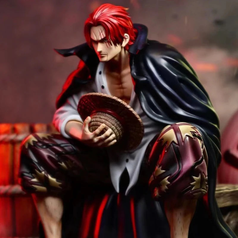 17 см One Piece Shanks Аниме Фигурки Филм Червен Йонко Червена Коса Shanks Екшън Фигурка PVC Статуя Фигурка Модел Декорация Кукли Играчки