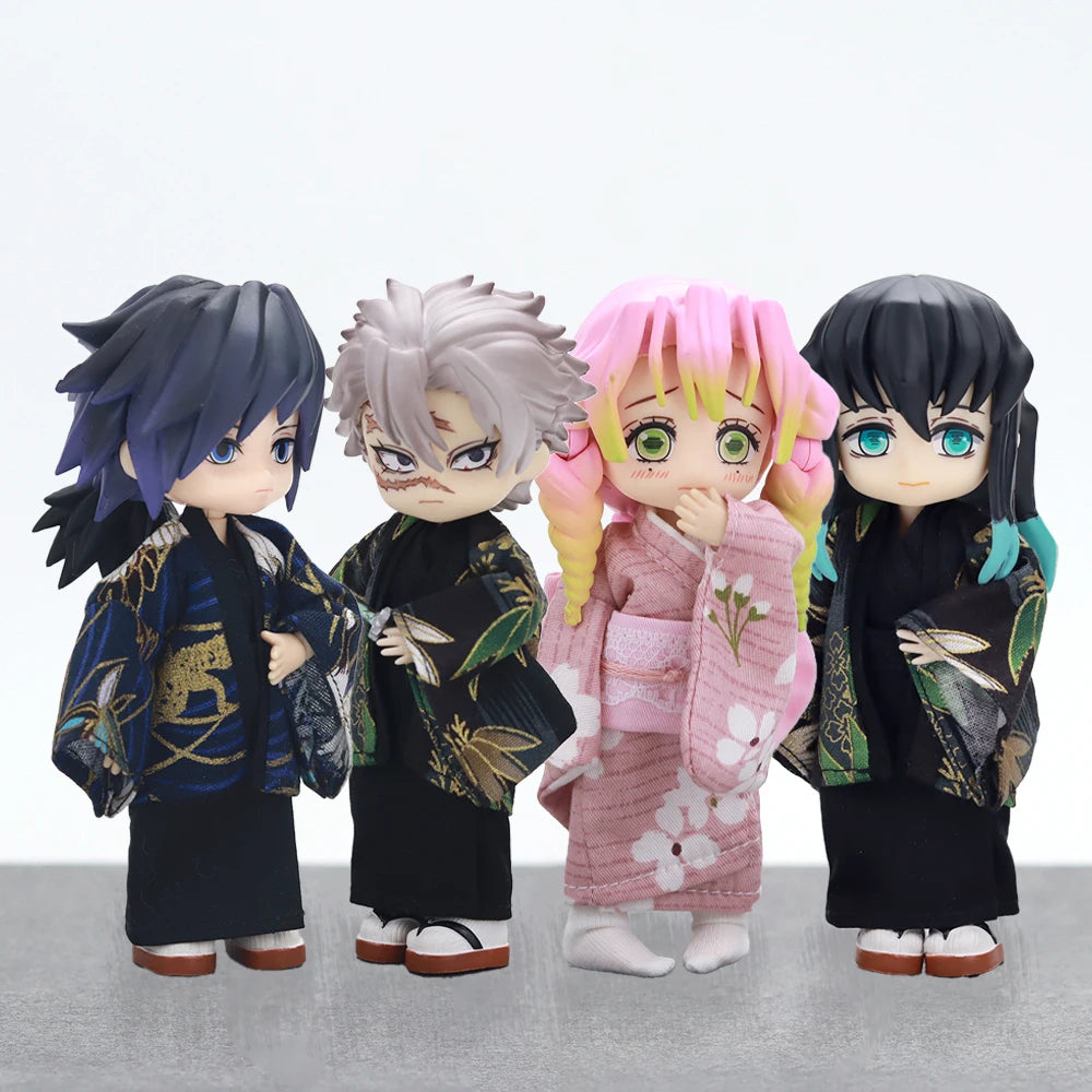 Demon Slayer OB11 Doll Mitsuri Kanroji Muichiro Tokito BJD Movable Joints Anime Figures Complete Full Set Anime Merchandise Toy