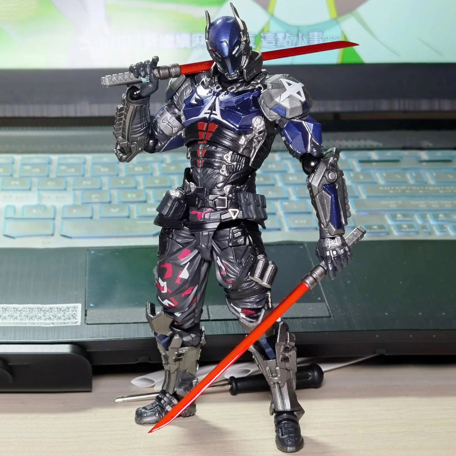 Yamaguchi Batman Arkham Knight 1.5 Anime Figure Model Movie Peripheral Joints Action Toy Collectible Desktop Ornament Presents