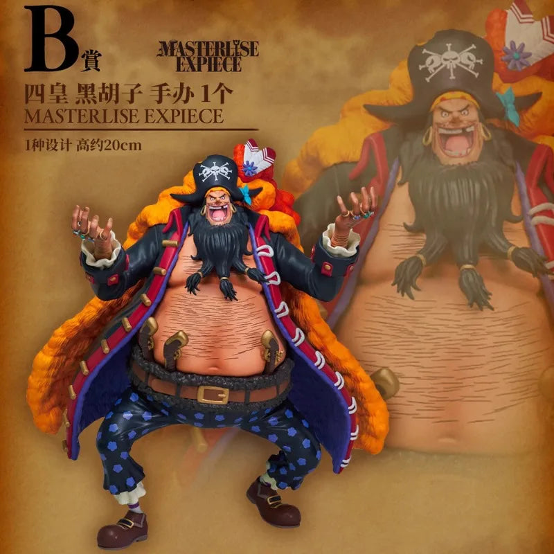 Bandai Original Anime One Piece Ichiban Kuji Masterlise Expiece Emperors Buggy Shanks Luffy Teach Action Figure Model Toys