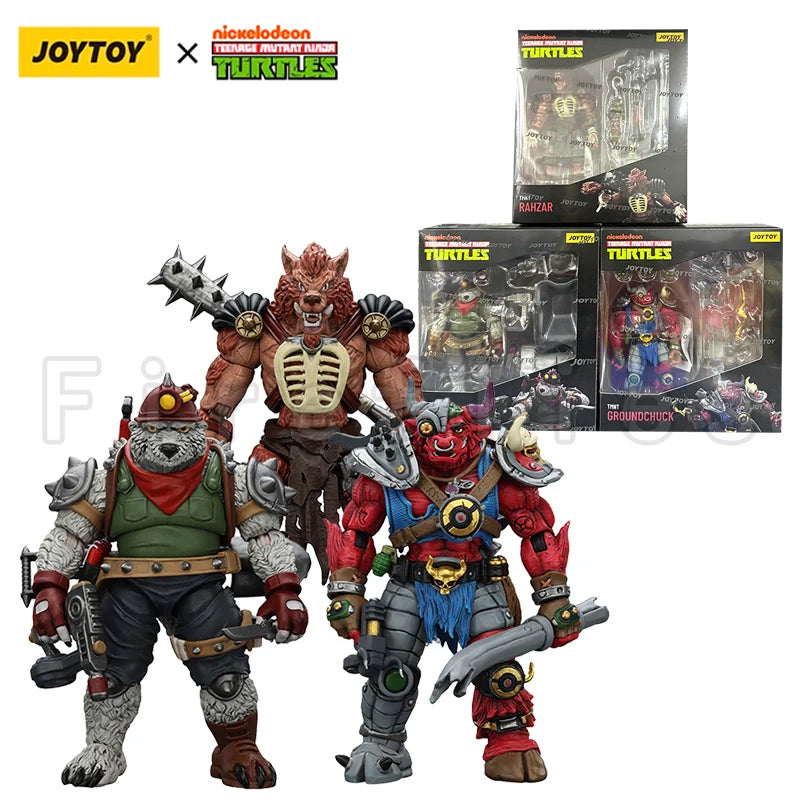 1/18 JOYTOY Action Figure Turtles-Dirtbag Groundchuck Rahzar Anime