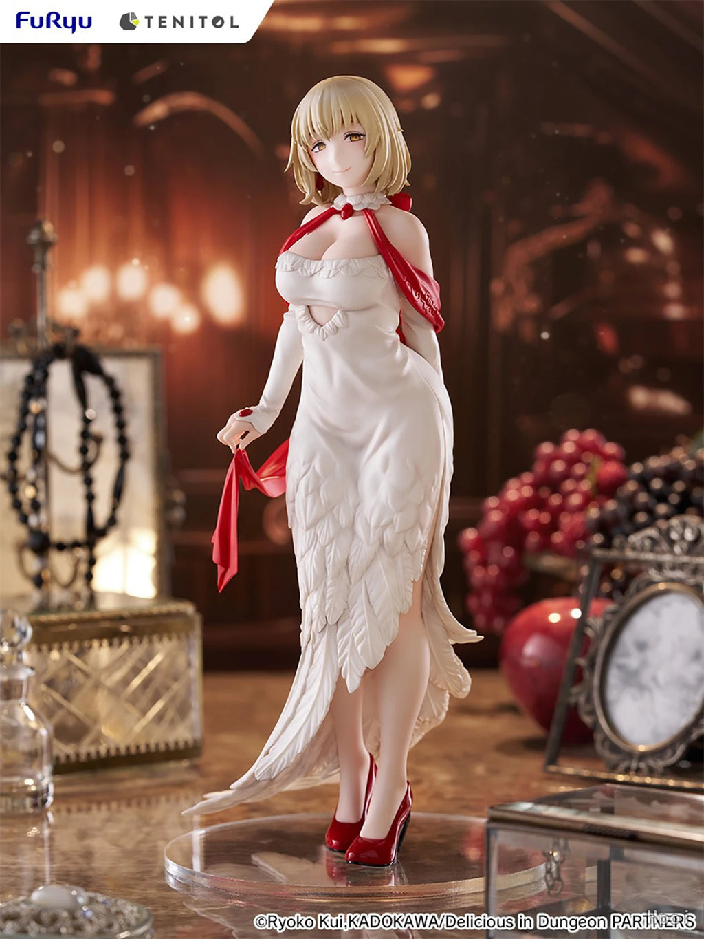 Original Genuine FuRyu Prepainted Tenitol Tall Dungeon Meshi Marcille Donato Falin Touden Dress Style Ver. H=300mm Anime Figure