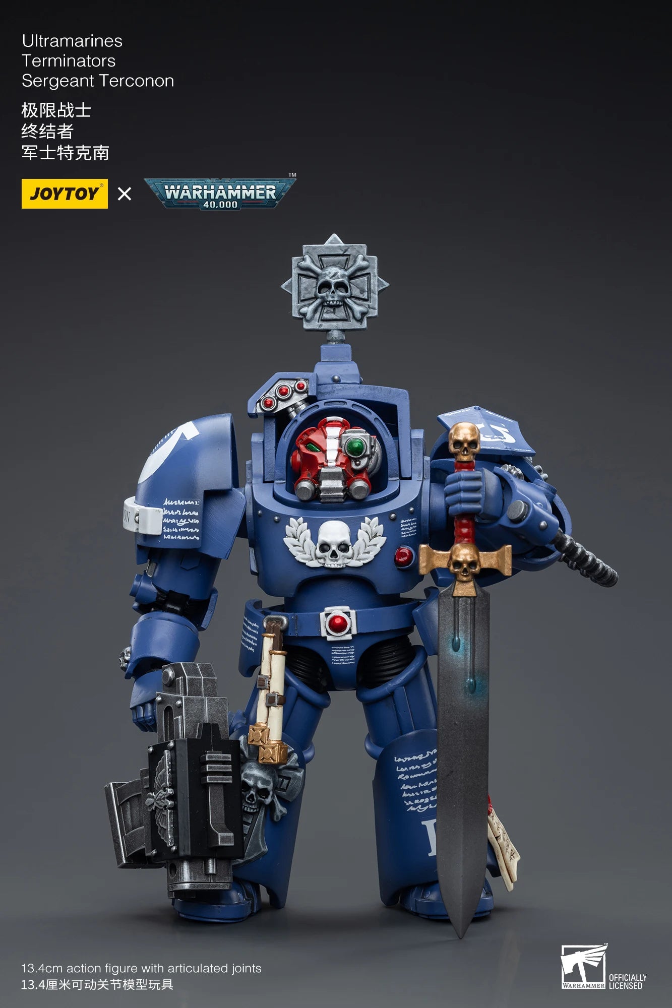 JOYTOY Warhammer 40K 1/18 Scale Ultramarines Terminators Bellan Assaulter Terconon Action Figure Model Toys For Collection
